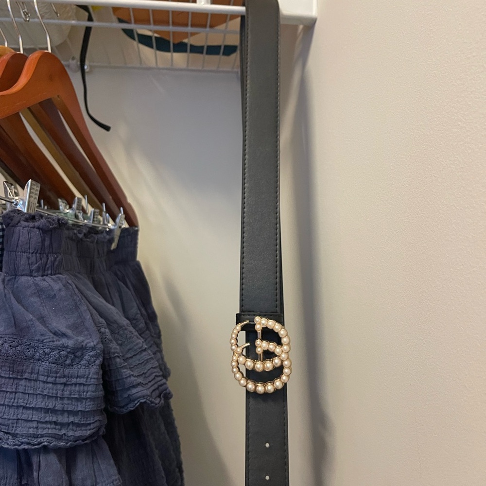 Pearl Gucci Belt
